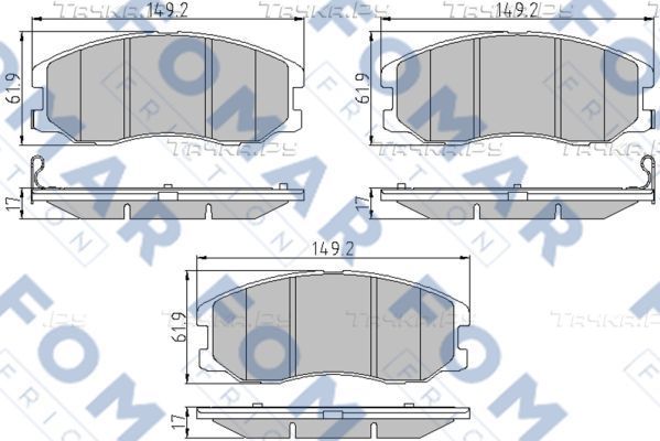 Тормозные колодки Fomar. Артикул FO 930881