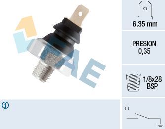 Датчик давления масла FAE для Kia Rio I 2000-2005. Артикул 11610