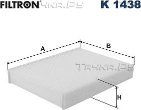 Салонный фильтр Filtron. Артикул K 1438