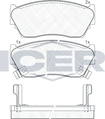 Тормозные колодки Icer. Артикул 180882
