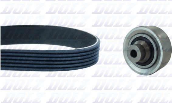 Ремень ГРМ с роликами (комплект) Dolz для Peugeot 307 I 2003-2009. Артикул SKD222A
