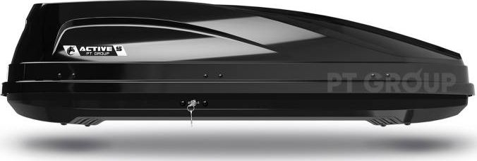 Автомобильный бокс PT Group ACTIVE S Luxe аэродинамический белый (320 л, 150х76х40 см), двустороннее открывание. Артикул UNI-XX-443902.11