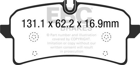 Тормозные колодки EBC Brakes. Артикул DP42204R