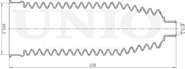 Пыльник рулевой рейки (Unio). Артикул DUC-20040
