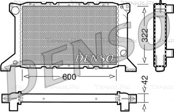 Радиатор охлаждения двигателя Denso (алюминий). Артикул DRM10098