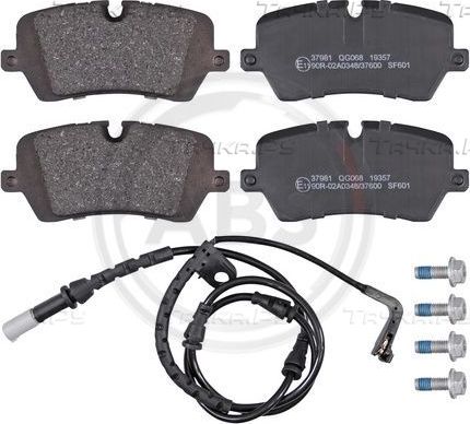 Тормозные колодки ABS задние для Land Rover Discovery V 2016-2026. Артикул 37981