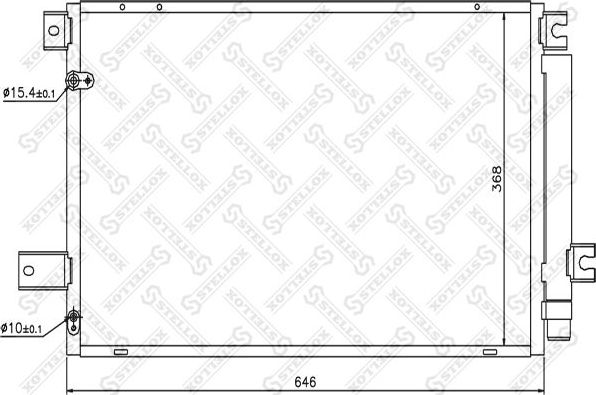 Радиатор кондиционера (конденсатор) Stellox для Toyota Avensis II 2005-2008. Артикул 10-45569-SX
