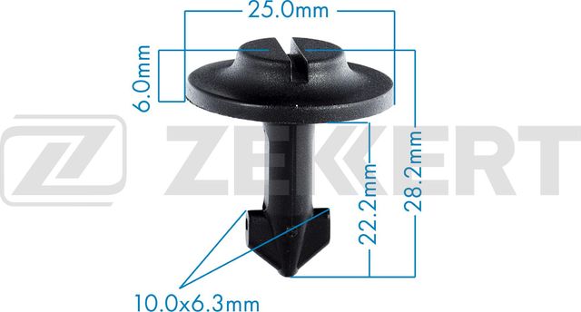 Клипса Zekkert (нейлон). Артикул BE-1625
