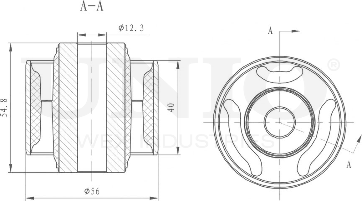 Сайлентблок рычага подвески (Unio). Артикул RMP-20301