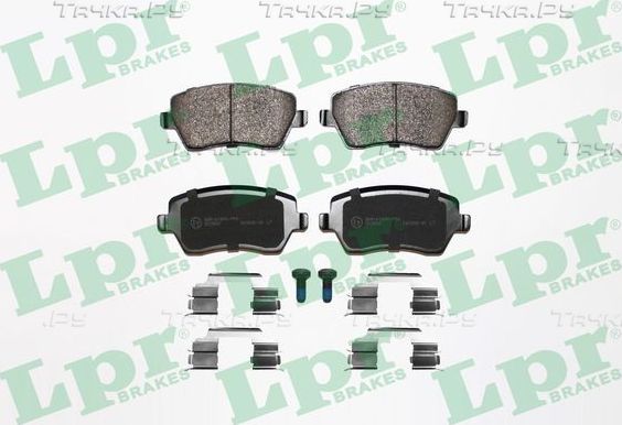 Тормозные колодки LPR передние для Nissan Micra V 2005-2026. Артикул 05P867K