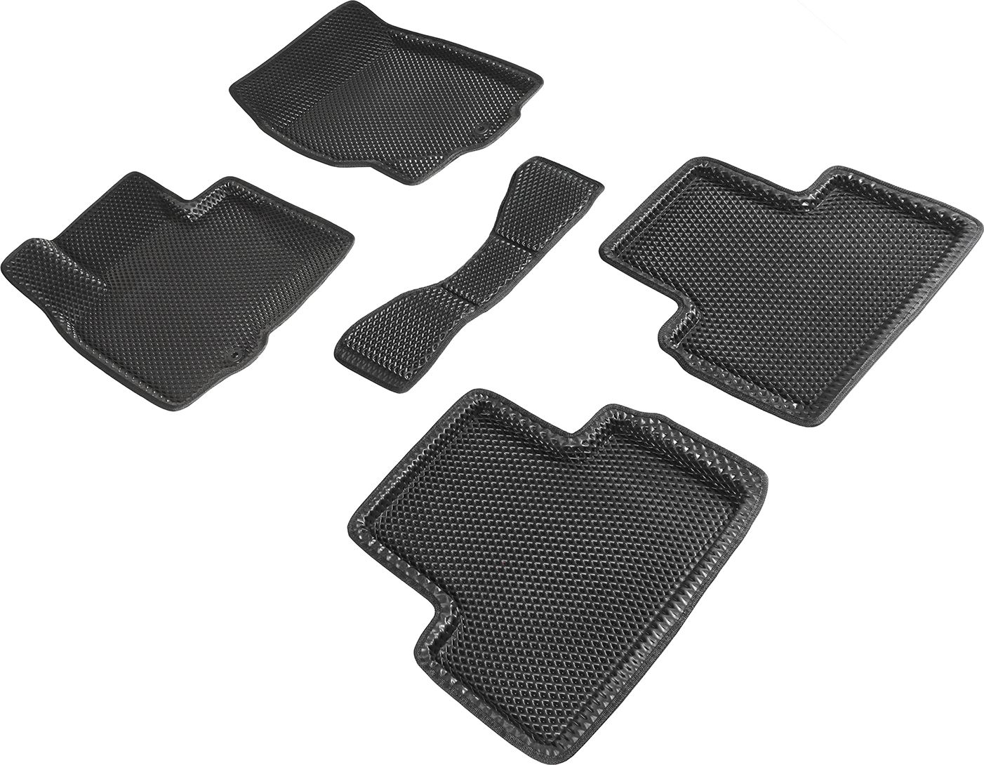 Коврики Seintex 3D EVA ромб для салона Infiniti FX II 37/50 2008-2026 ЧЕРНЫЕ. Артикул 95299