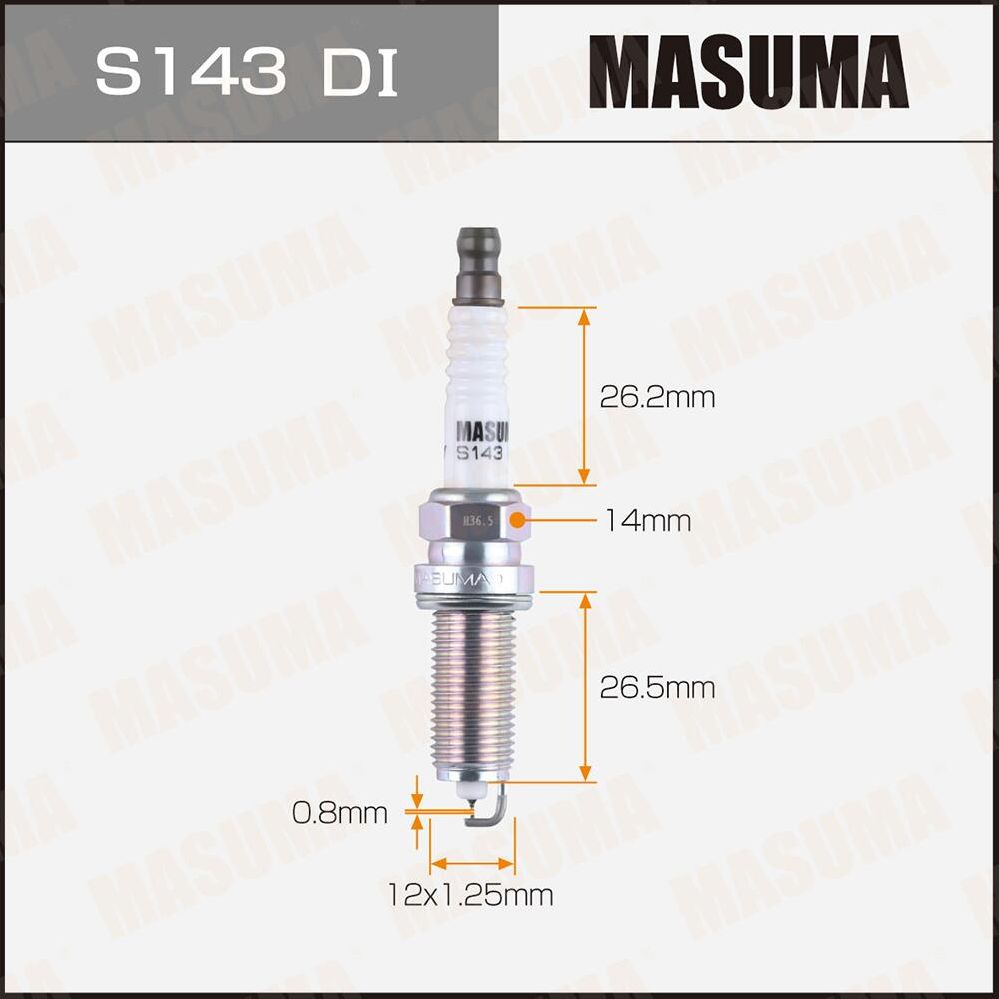 Свеча зажигания MASUMA DOUBLE IRIDIUM (DILKAR6T8). Артикул S143DI