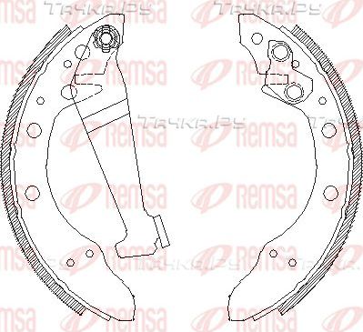 Тормозные колодки Remsa задние для Chery Amulet (A15) I 2003-2014. Артикул 4046.00