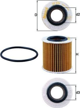 Масляный фильтр Mahle. Артикул OX 834D