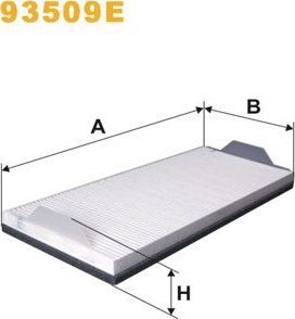 Салонный фильтр WIX Filters для Mercedes-Benz Axor 2004-2026. Артикул 93509E