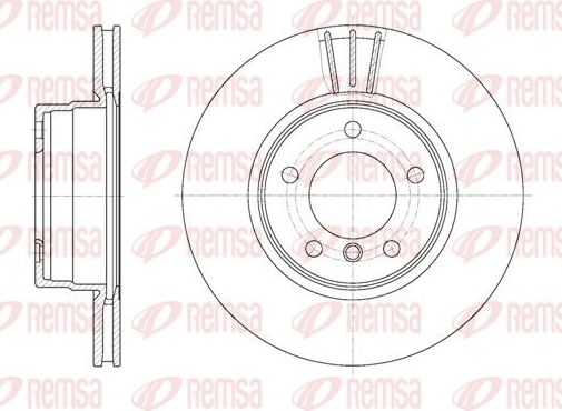 Тормозной диск Remsa передний для BMW 5 V (E60/E61) 2003-2010. Артикул 6653.10