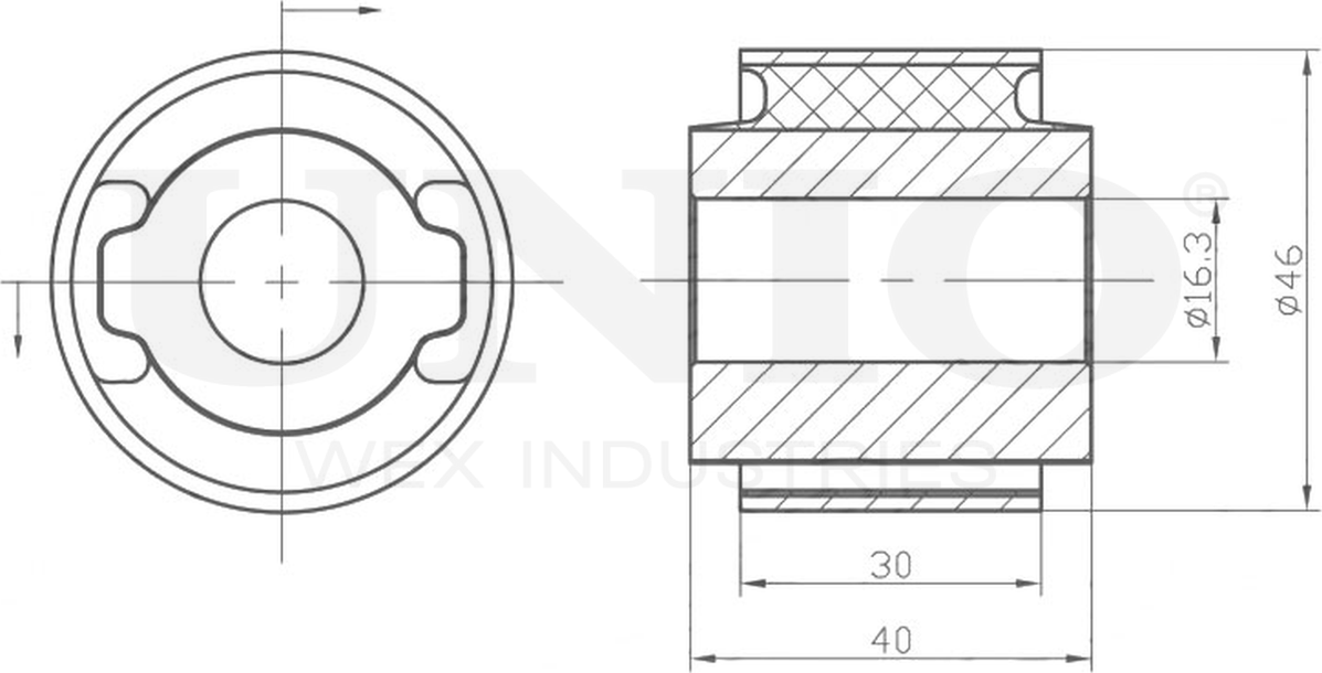 Сайлентблок поворотного кулака (Unio). Артикул RMP-20319
