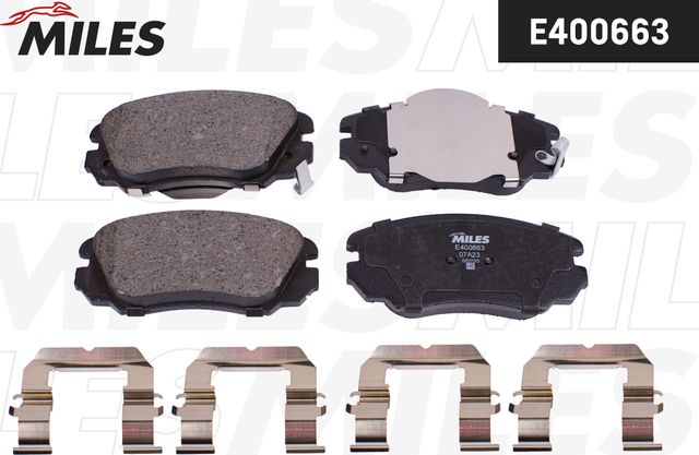 Тормозные колодки Miles (Low-Metallic). Артикул E400663