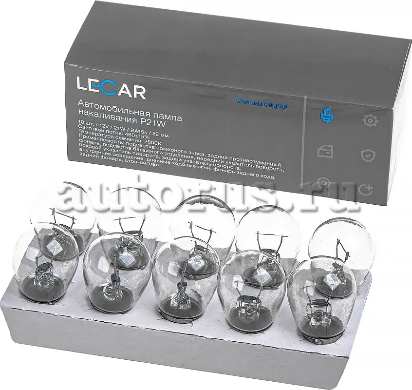 Лампа 12V21W BA15s LECAR. Артикул LECAR000111301