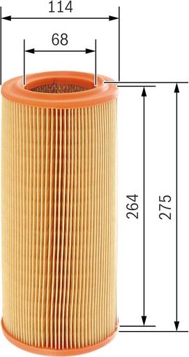 Воздушный фильтр Bosch для Lancia Musa I 2004-2012. Артикул 1 457 433 553