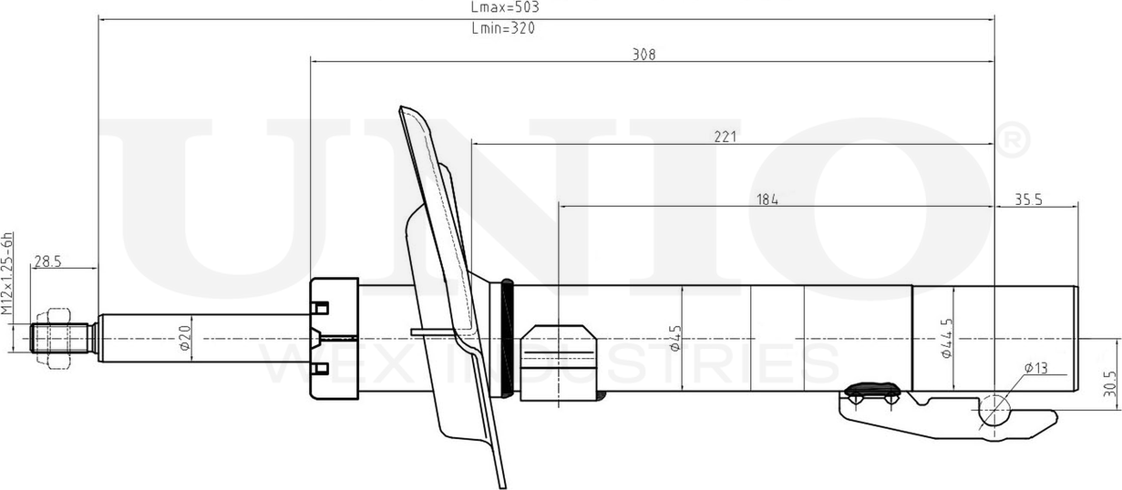 Амортизатор подвески (Unio). Артикул SAB-20036