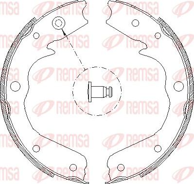 Тормозные колодки (стояночная тормозная система) Remsa задние для Opel Frontera A 1992-1998. Артикул 4709.00