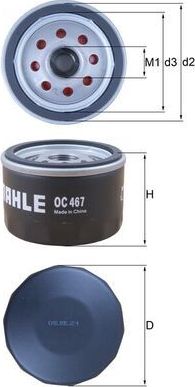 Масляный фильтр Mahle. Артикул OC 467