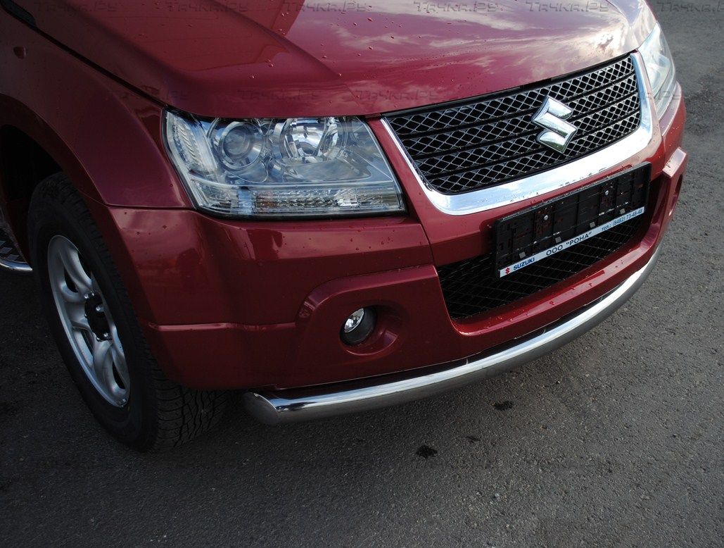 Защита "RusStal" переднего бампера d76 (дуга) для Suzuki Grand Vitara 5-дв. 2008-2012. Артикул SNZ-001023