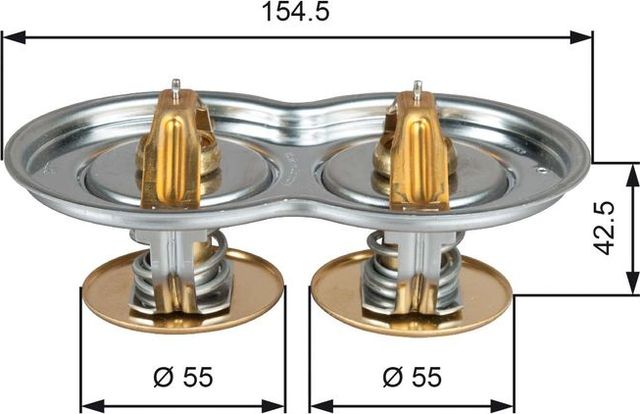 Термостат Gates внешний для Scania R 2004-2015. Артикул TH51975/80G1