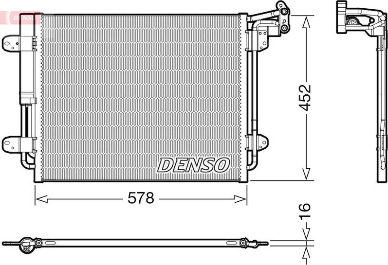 Радиатор кондиционера (конденсатор) Denso. Артикул DCN32067