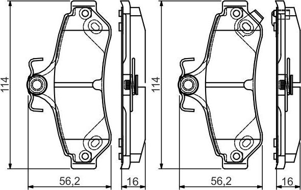 Тормозные колодки Bosch. Артикул 0 986 495 173