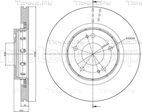 Тормозной диск Trusting передний для Mitsubishi Outlander III 2012-2026. Артикул DF366
