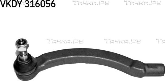 Наконечник рулевой тяги SKF левый для Volvo S80 I 1998-2008. Артикул VKDY 316056