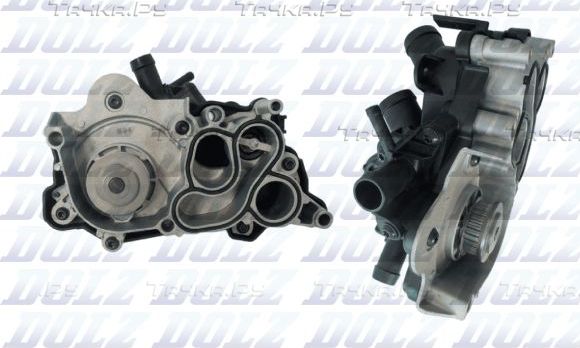 Помпа (водяной насос) Dolz для Volkswagen Golf VIII 2020-2026. Артикул A239