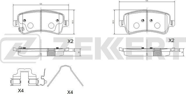 Тормозные колодки Zekkert. Артикул BS-1449