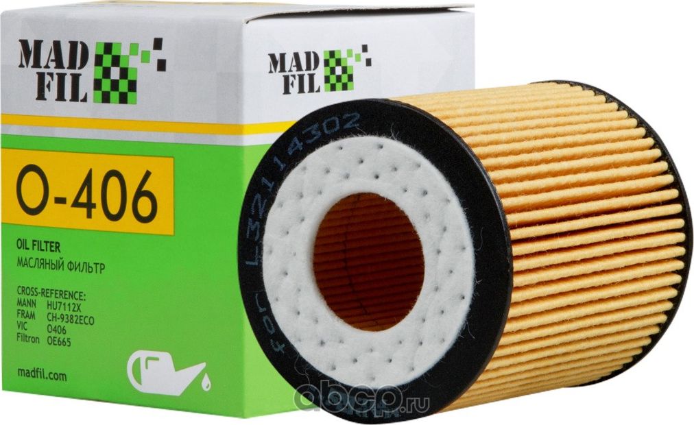 ФИЛЬТР МАСЛЯНЫЙ MAZDA III VI 2.3 2.5 FORD MONDEO (Madfil). Артикул O406