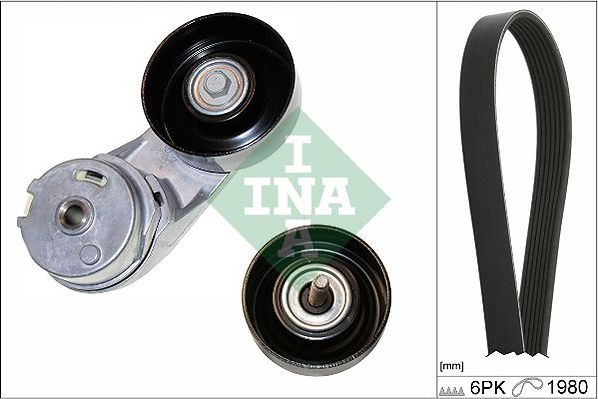 Приводной ремень поликлиновой с роликами (комплект) Ina. Артикул 529 0331 10