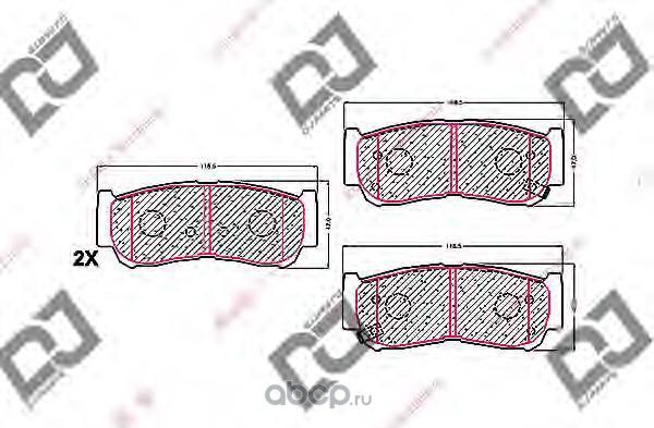 Колодки тормозные (DJ Parts). Артикул BP1619