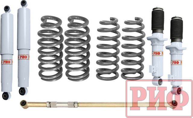 Лифт-комплект РИФ газовый жесткий для Mitsubishi Pajero Sport II 2009-2015, лифт 40 мм. Артикул RIF-PS2-C-G