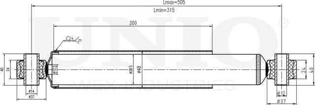 Амортизатор подвески (Unio). Артикул SAB-10459