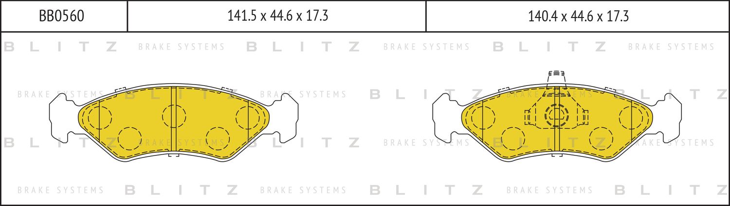Колодки тормозные FORD FIESTA 95- перед. (Blitz). Артикул BB0560