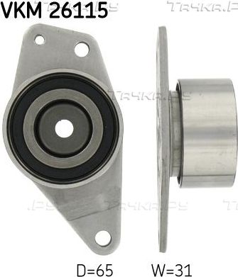 Направляющий (ведущий) ролик ремня ГРМ SKF. Артикул VKM 26115