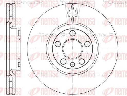 Тормозной диск Remsa передний для Peugeot 807 I 2002-2014. Артикул 6658.10