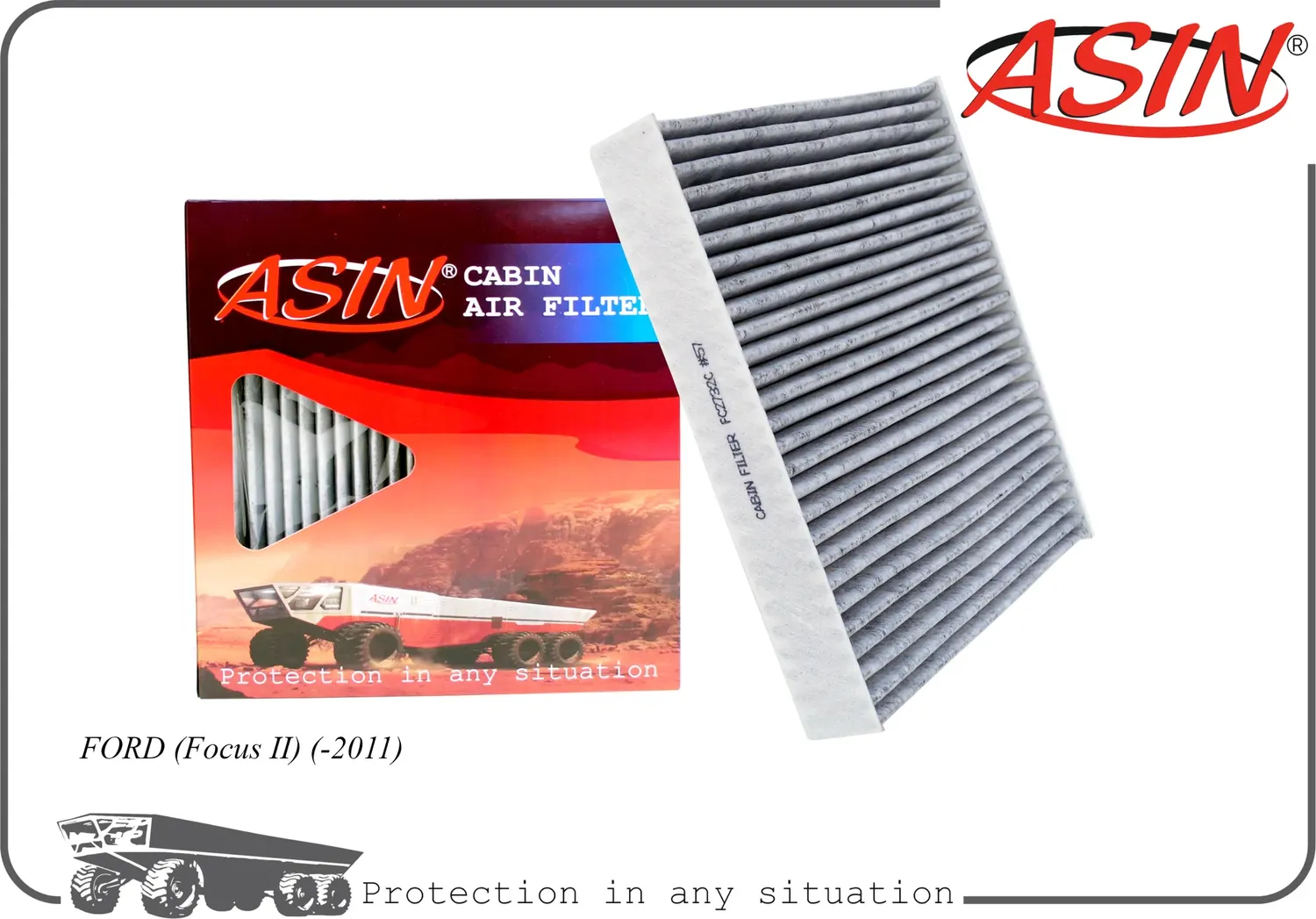 Фильтр салонный (угольный) (Asin). Артикул ASINFC2732C