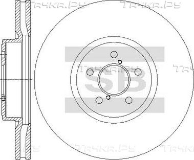 Тормозной диск Sangsin Hi-Q передний для Subaru Forester IV 2013-2018. Артикул SD4714