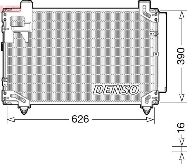 Радиатор кондиционера (конденсатор) Denso для Toyota Avensis II 2003-2008. Артикул DCN50044