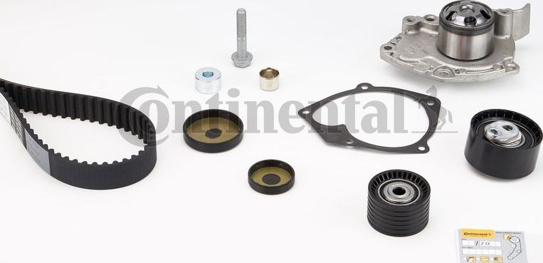 Помпа (водяной насос) с комплектом ремня ГРМ ContiTech для Renault Laguna II 2001-2007. Артикул CT1130WP2