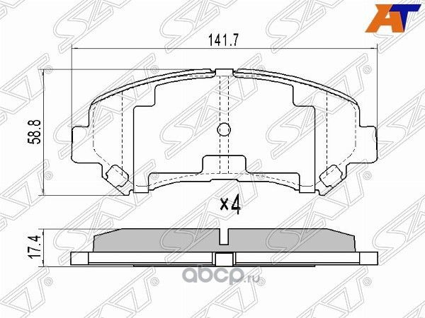 Тормозные колодки FR NISSAN X-Trail 31QASHQAI 10 (SAT). Артикул STD1M60JE00A
