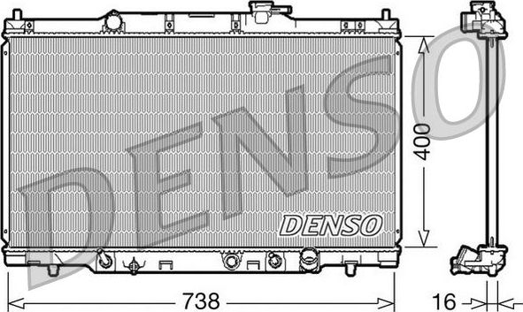 Радиатор охлаждения двигателя Denso для Honda CR-V II 2001-2007. Артикул DRM40012