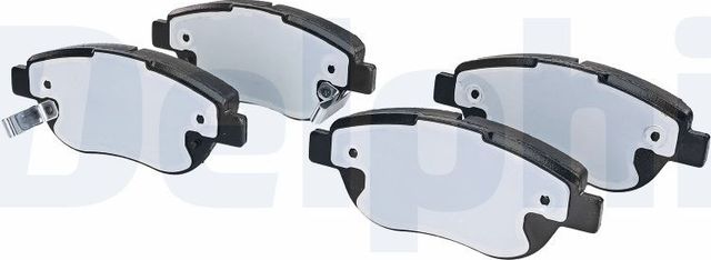 Тормозные колодки Delphi (Low-Metallic) передние для Fiat 500L I 2012-2026. Артикул LP2476